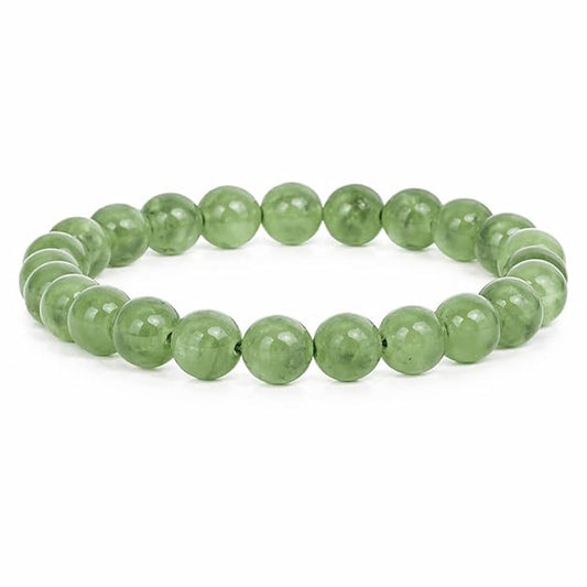 Rgyan, Natural Green Aventurine Bracelet 8mm – Prosperity & Luck Crystal Bracelet for Men & Women | Money, Success & Heart Chakra Healing | Adjustable Beaded Design