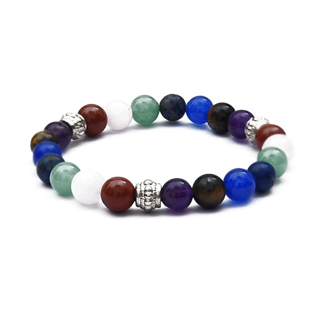 Rgyan, 7 Chakra Healing Bracelet – Energy Balancing & Spiritual Healing Crystal Bracelet for Men & Women | Astrology Chakra Bracelet | Certified Authentic