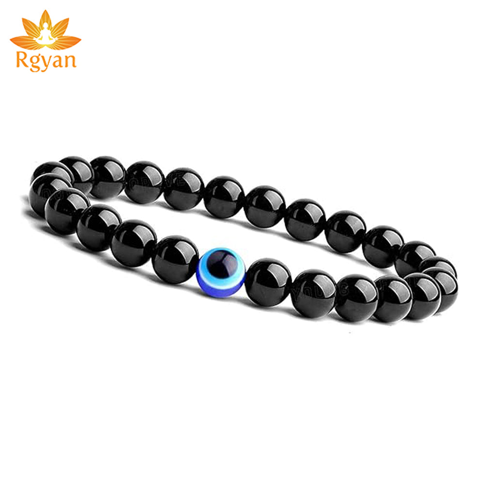 RGYAN Black onyx with evil eye Bracelet to avoid negative energy