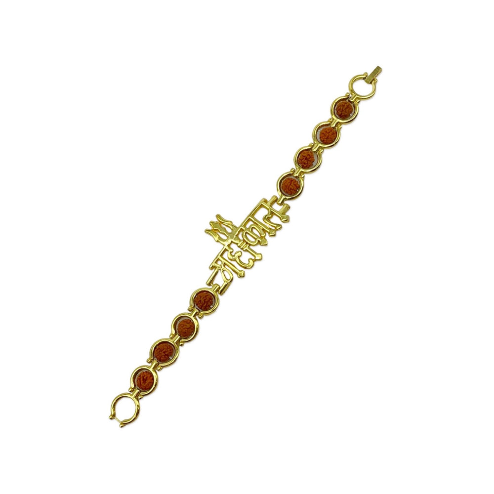 Mahakal Bracelet with rudraksh Gold plated