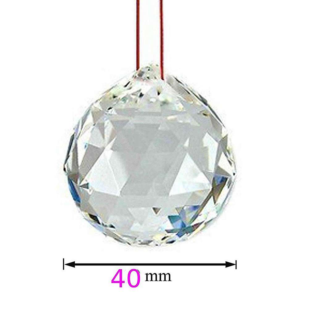 Fengshui Clear Crystal Hanging Ball for Good Luck & Prosperity