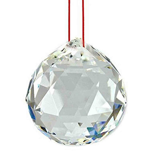 Fengshui Clear Crystal Hanging Ball for Good Luck & Prosperity