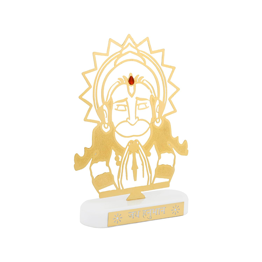 RGYAN Lord Hanuman Figure 24 karat Gold Plated Metallic Design modern showpiece for Home Decor.