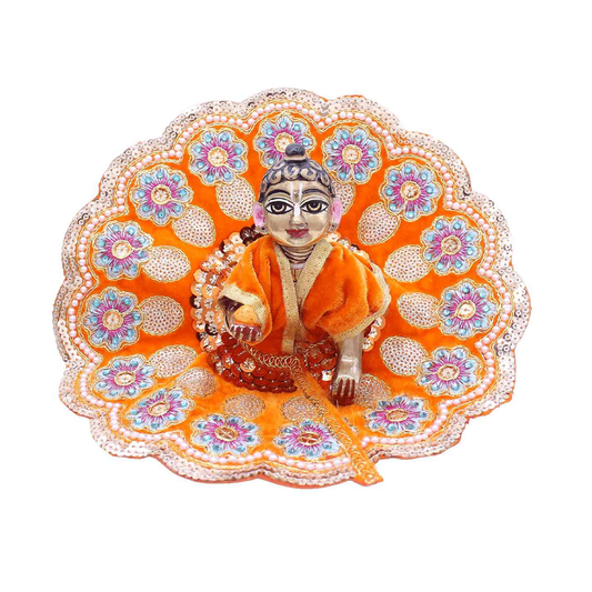 Decorative Heavy Flower Valvet Poshak/Dress for Laddu Gopal JI