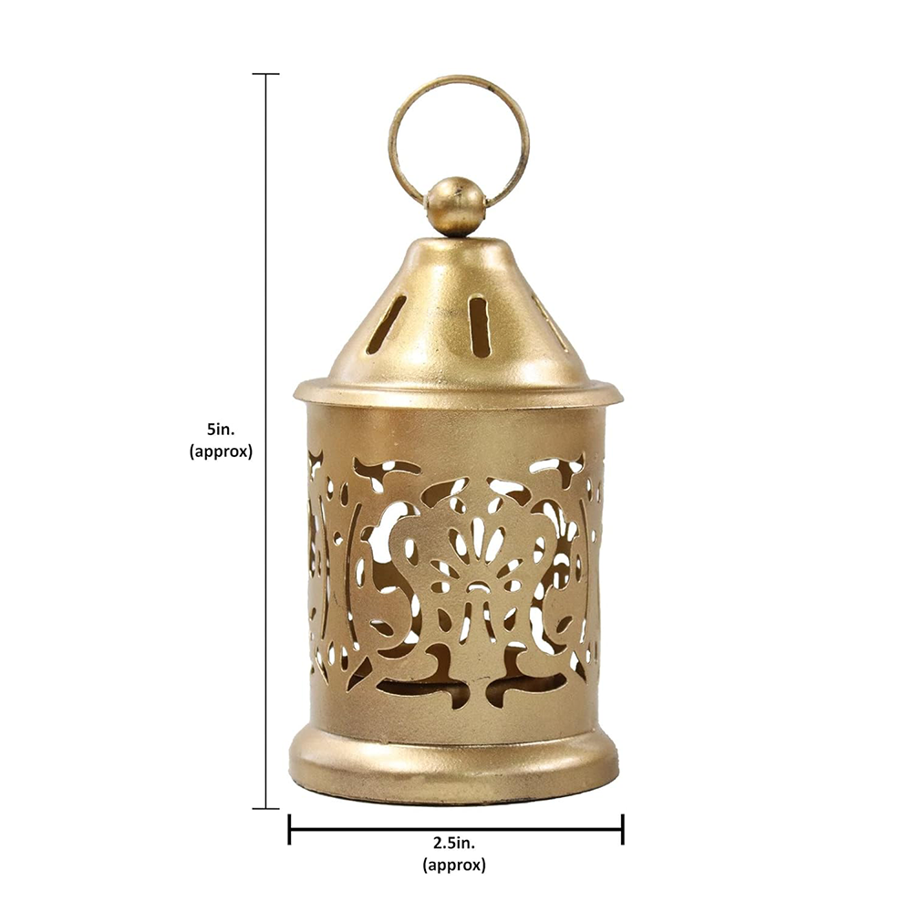 Rgyan Decorative Metal Hanging Lantern Gold / Lantern for Home Decoration