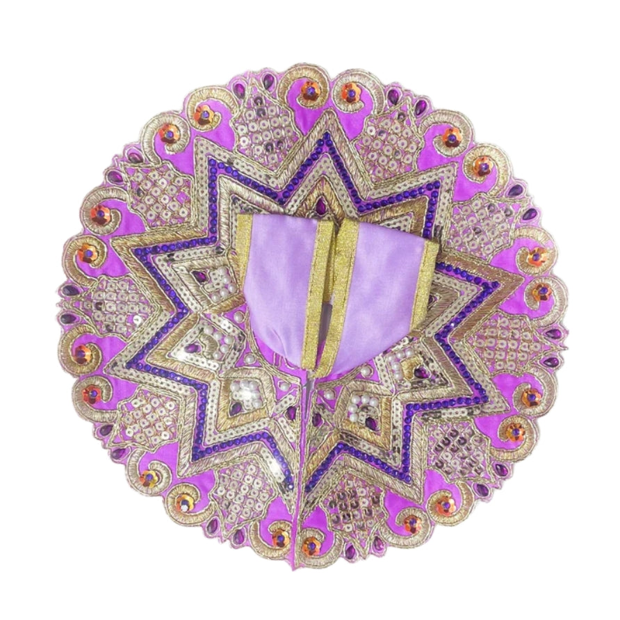 Sitara Stone Work Blended Thread Levender Colour Laddu Gopal Poshak/Dress