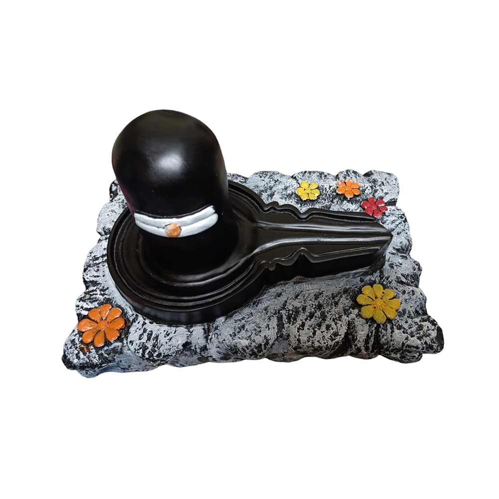 Rgyan Hand Carved Resin Shiva Lingam Shivling Decorative Showpiece