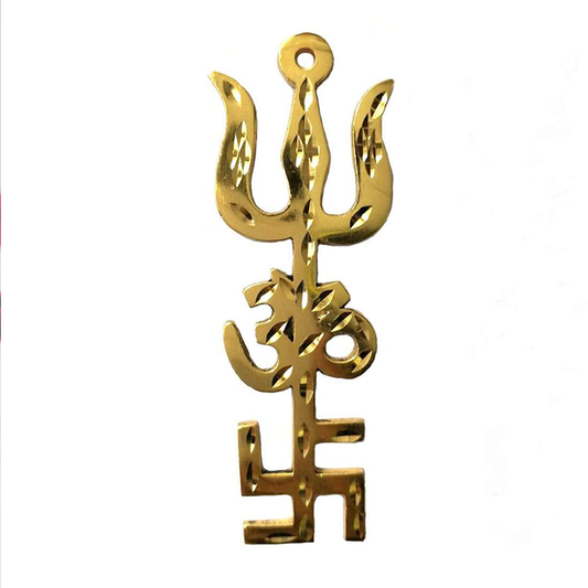 RGYAN, Trishul Om Swastika Yantra Wall Hanging
