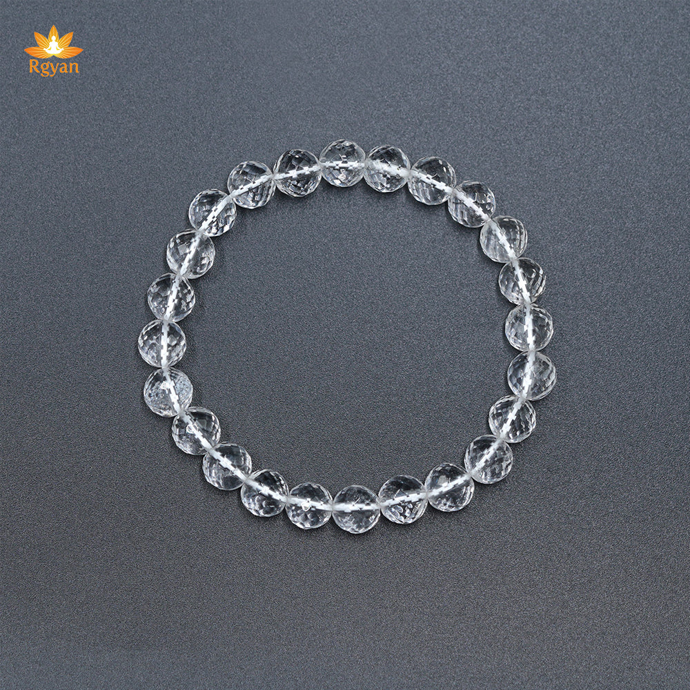 RGYAN Crystal Beads (Diamond Cutting) Sphatik Bracelet – Rgyan Shop