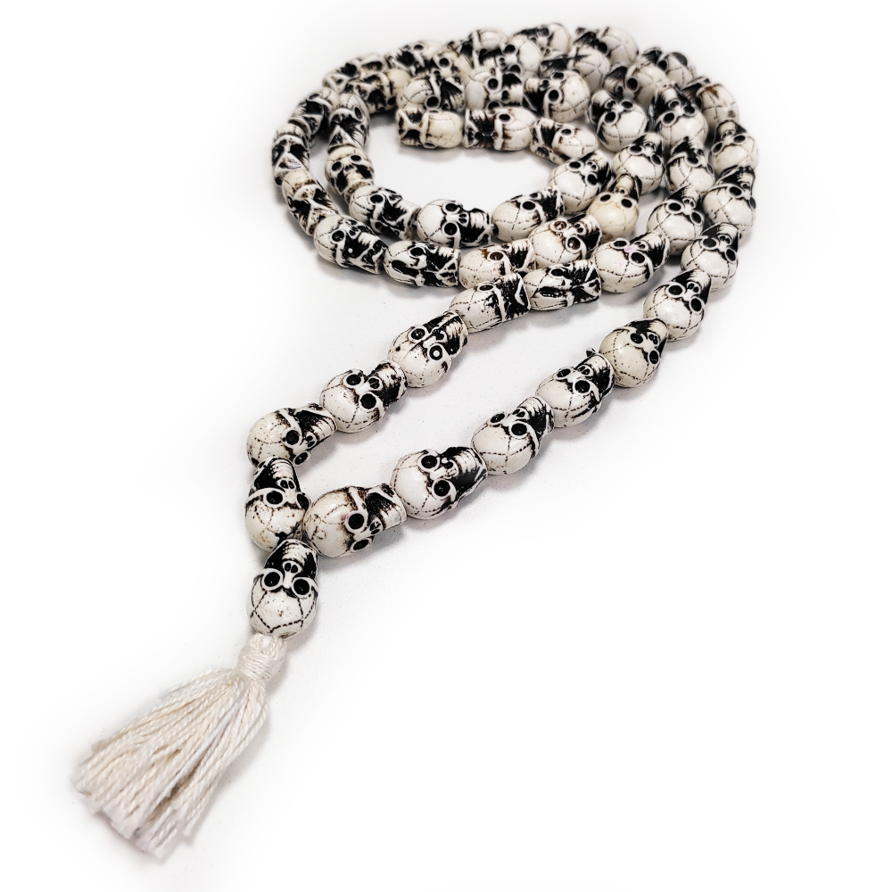 Stone Mund Mala for Good Luck (54 +1) Goddess Kali/Lord Shiva Mala