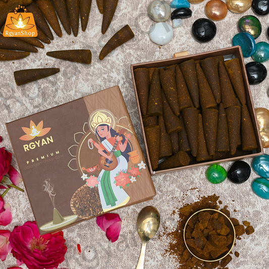 Rgyan Natural Incense Cones - Dasangam Dhoop Cones