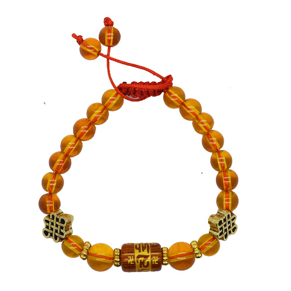 Multi-Colour Stone Streachable Bracelet Yellow