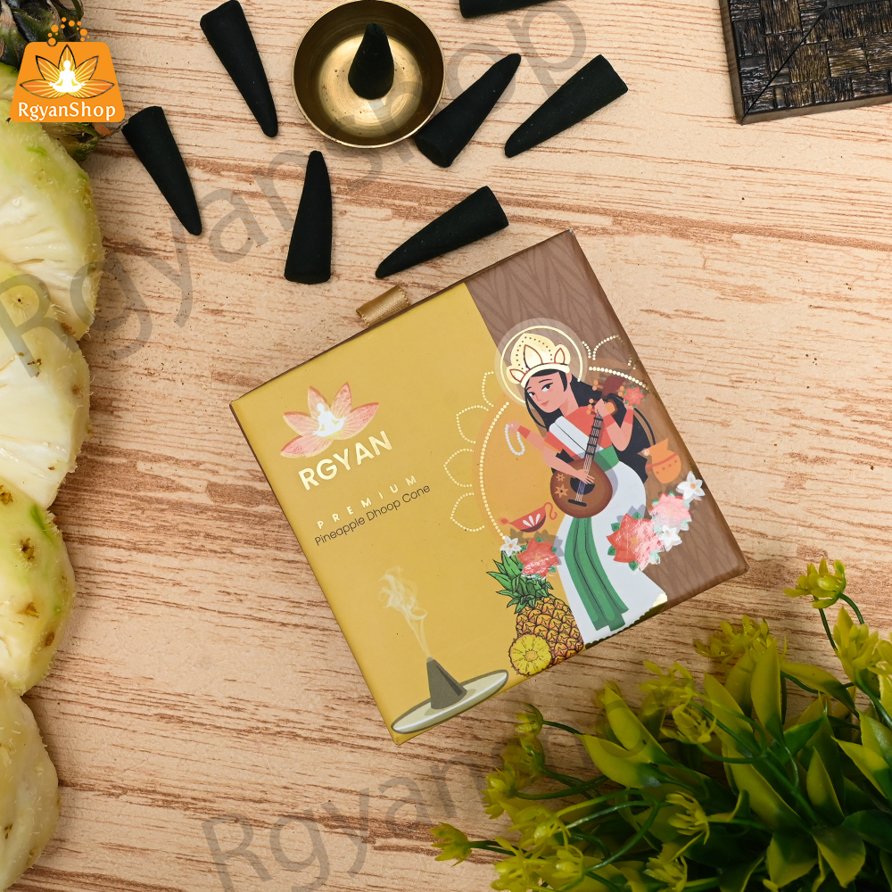 Rgyan Natural Incense Cones - Pineapple Dhoop Cones