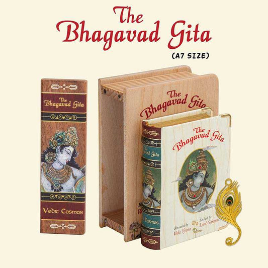 Bhagavad Gita Book - A7 Size Wooden Boxed Edition