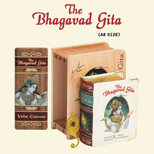Bhagavad Gita Book - A8 Size Wooden Boxed Edition