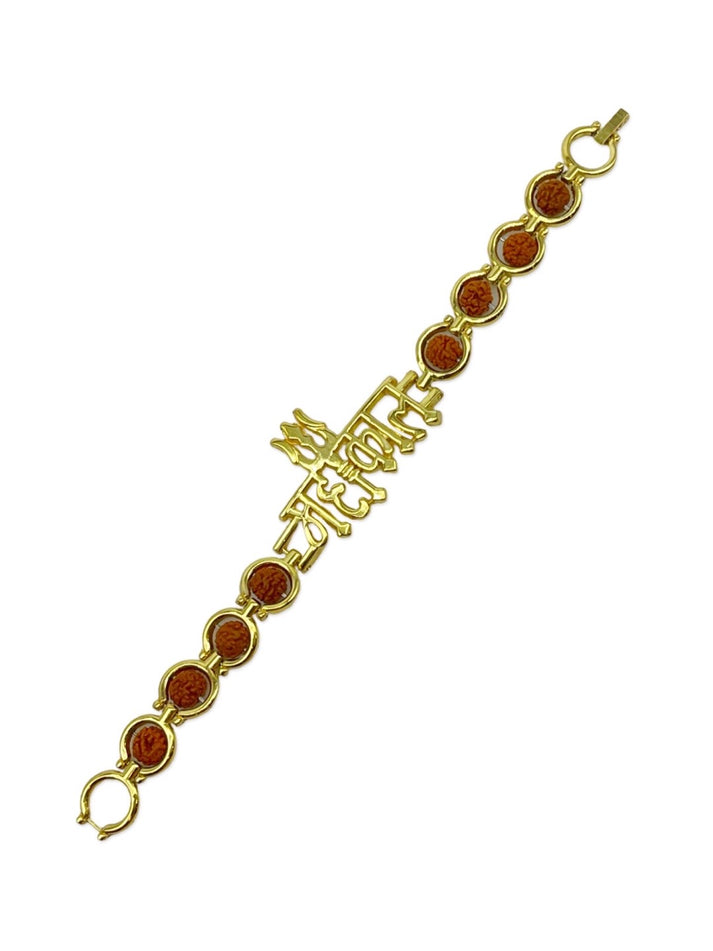 Mahakal Bracelet with rudraksh Gold plated