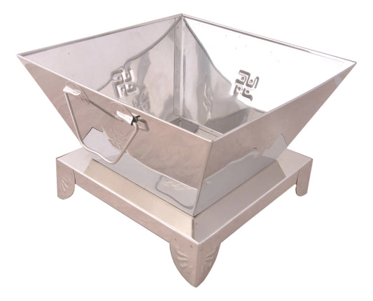 Hawan Kund Yagya Kund for Pooja Hawan Purpose with Handle - Steel