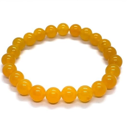 Rgyan, Natural Yellow Aventurine Crystal Bracelet 8mm – Reiki Healing Stone Bracelet for Men & Women | Confidence, Prosperity & Positive Energy | Adjustable Bracelet