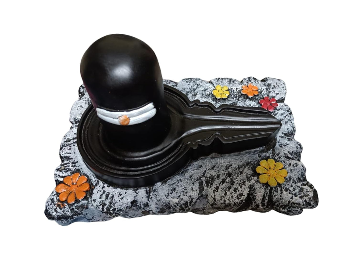 Rgyan Hand Carved Resin Shiva Lingam Shivling Decorative Showpiece