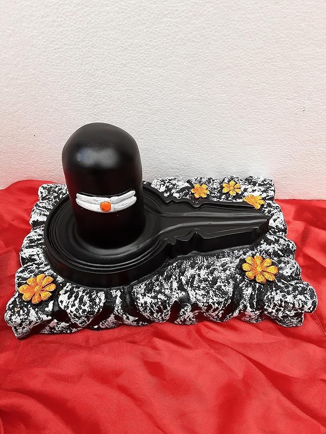 Rgyan Hand Carved Resin Shiva Lingam Shivling Decorative Showpiece