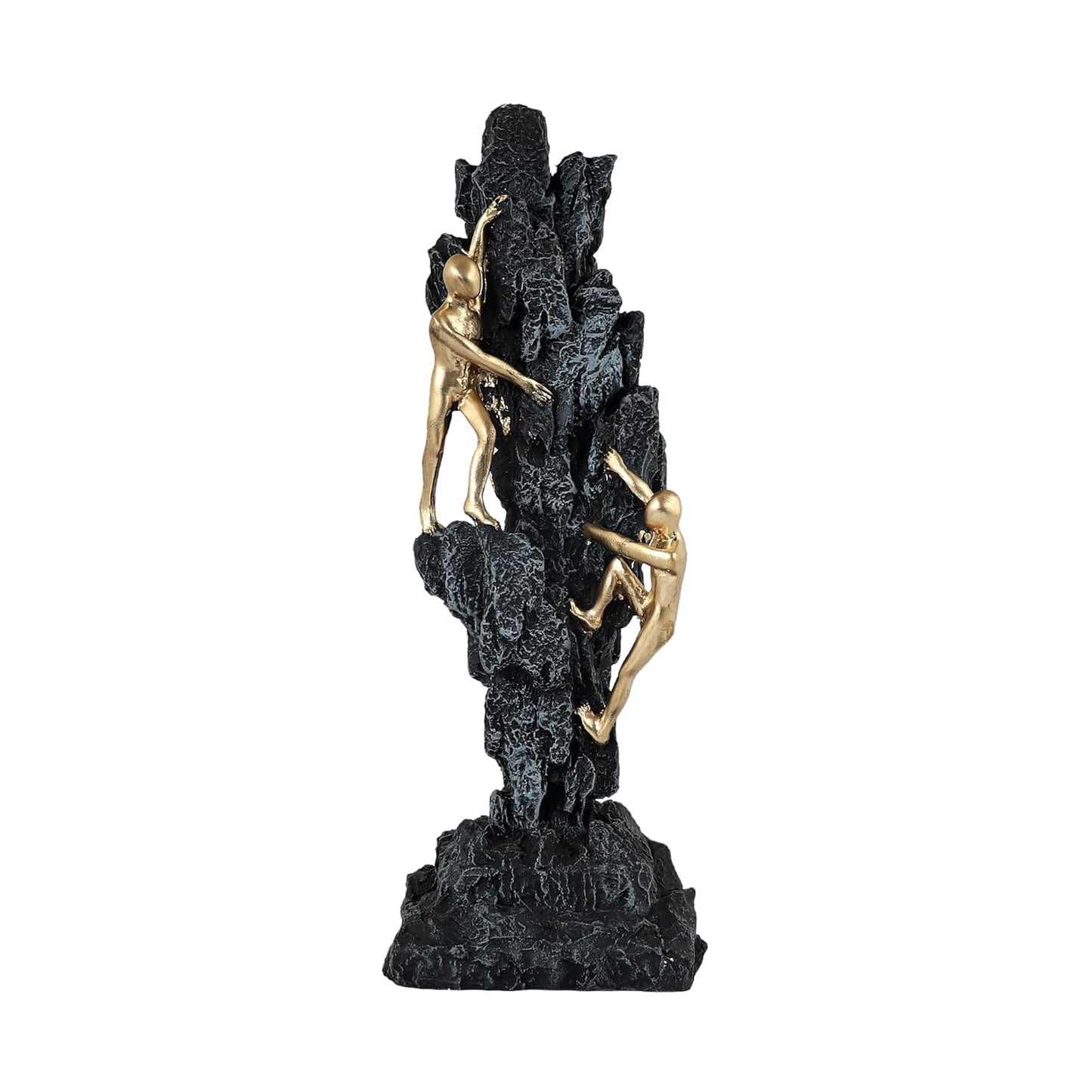 Rgyan Mountain Climbers Showpiece for Home Decor. 2 Men Climbing on Rock