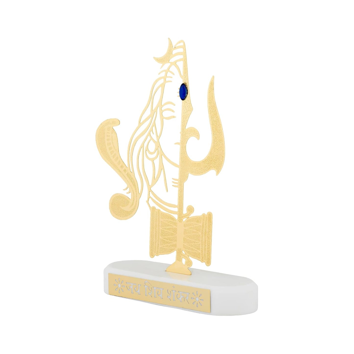 Lord Shiva Half face Figure 24 karat Gold Plated Metallic Design modern showpiece for Home Decor.