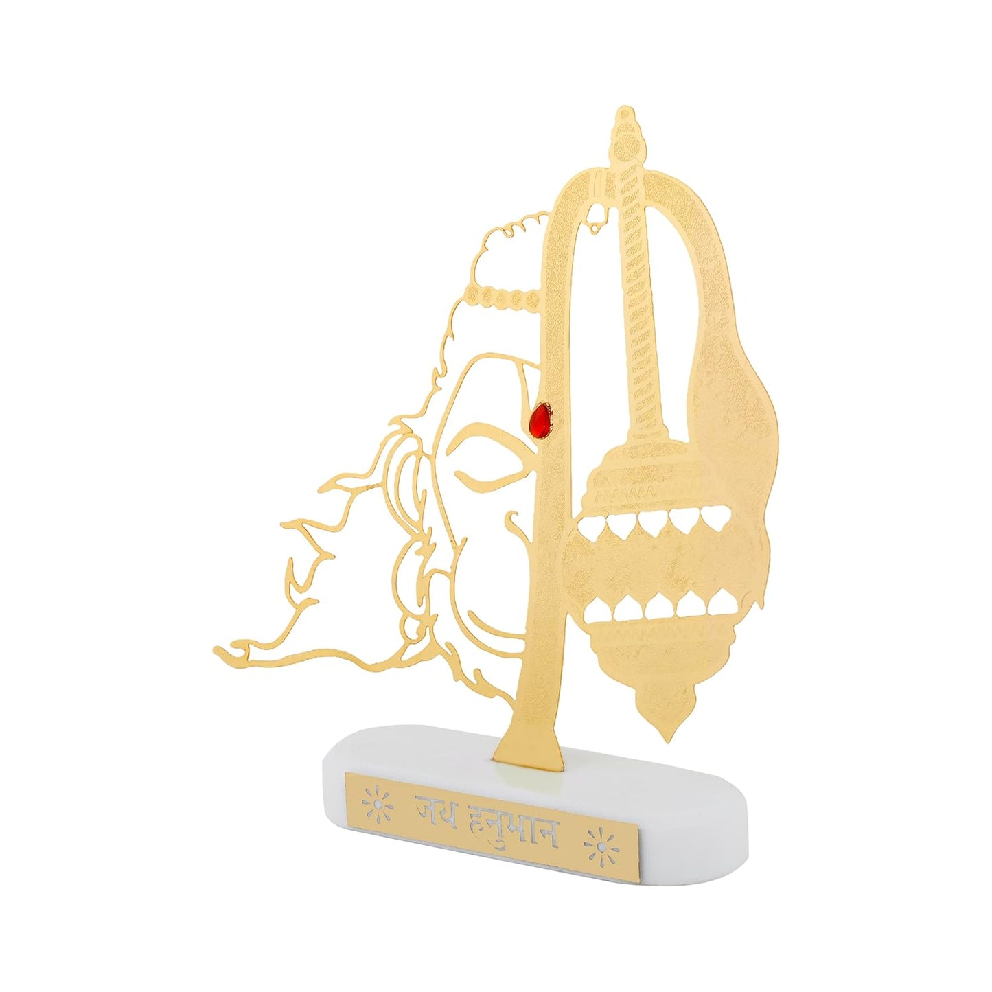 Lord Hanuman Half face Figure 24 karat Gold Plated Metallic Design modern showpiece for Home Decor.