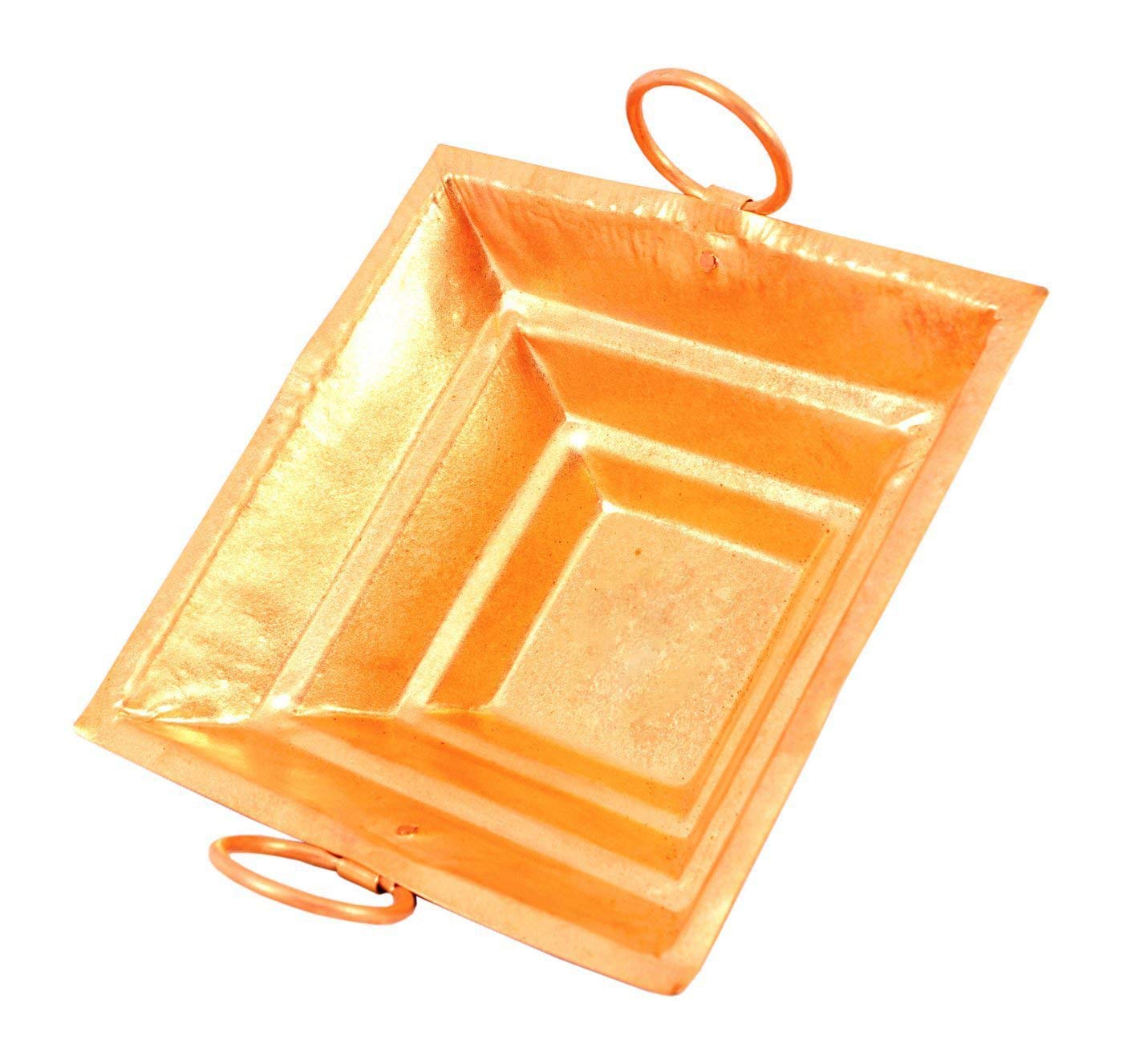 Copper Finish Mini Yagya Hawan Kund for Puja