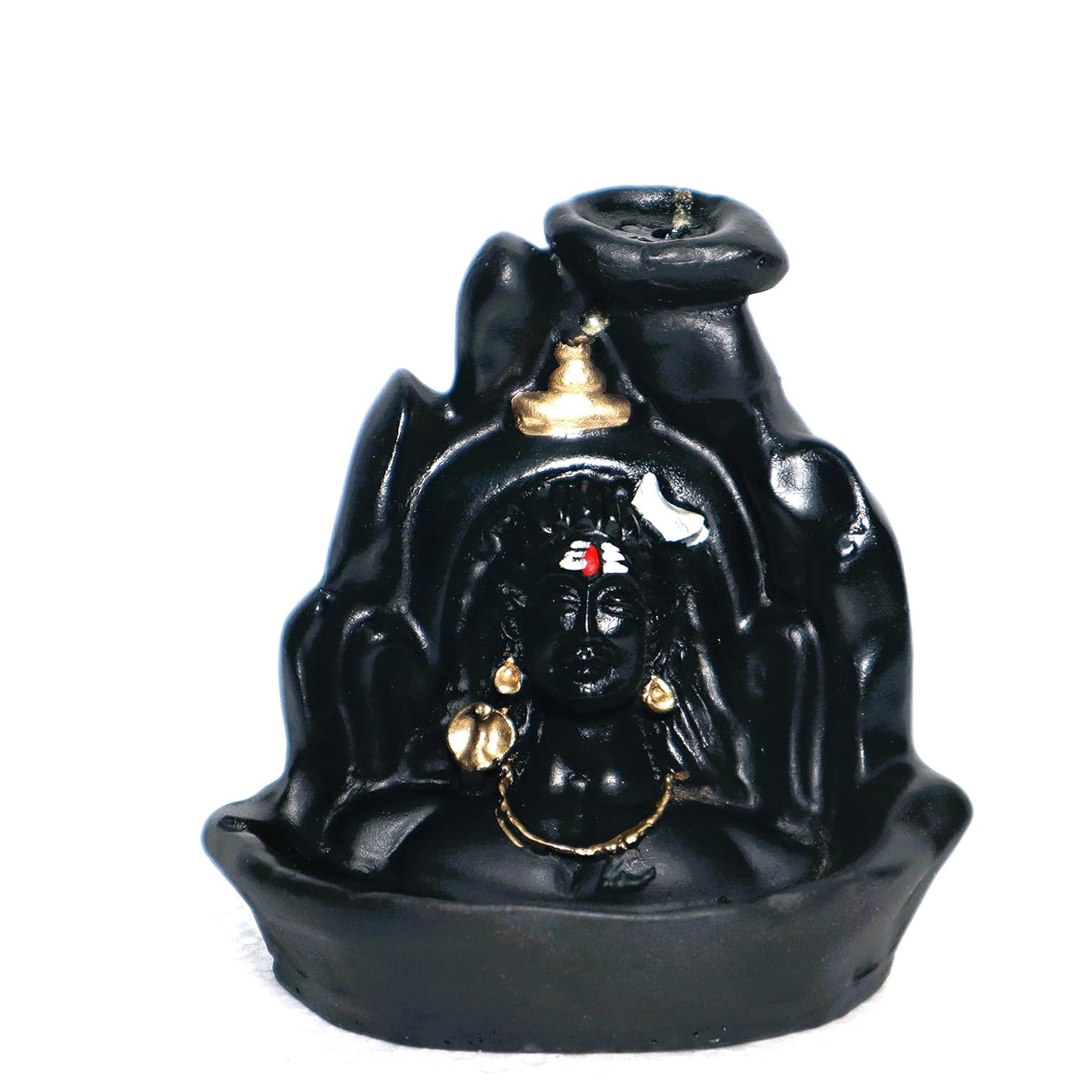 Rgyan Smoke Fountain Adiyogi Shiva Statue (Resin) for Home & Office Decor