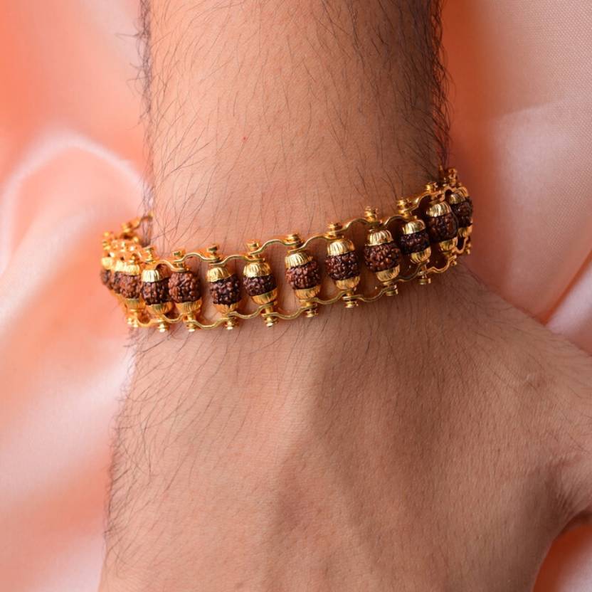 Rudraksha beads Gold plated Bracelet