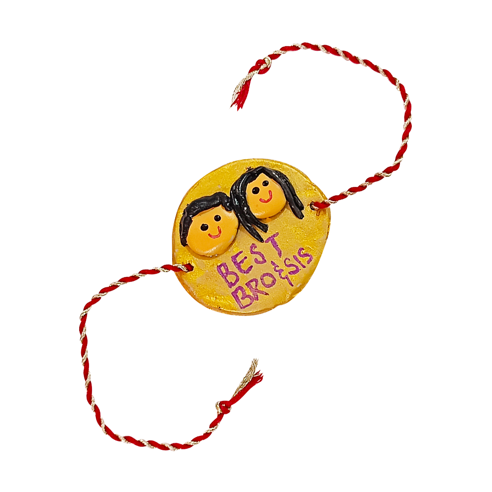 Handmade Customized Clay (Best Brother) Rakhi