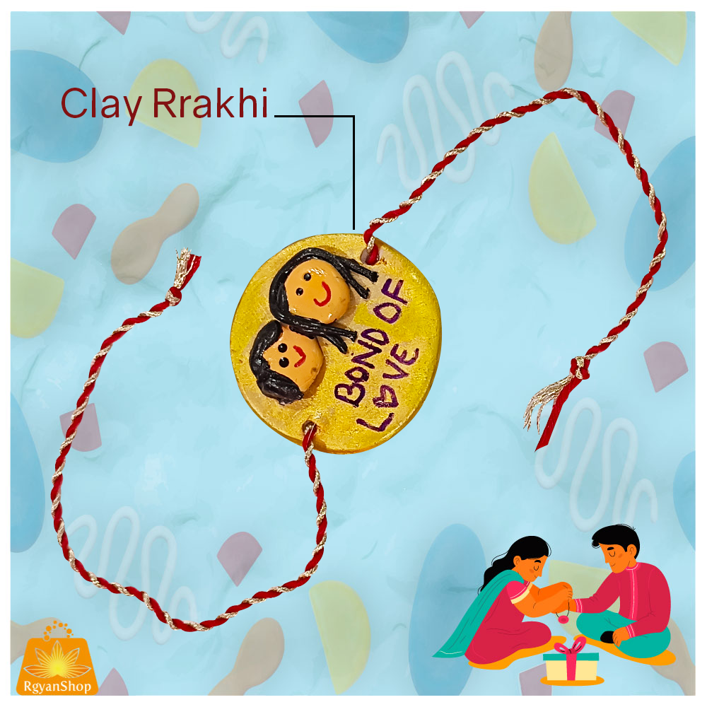 Handmade Customized Clay (Bond of Love) Rakhi