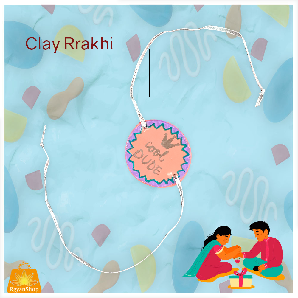 Handmade Customized Clay (Cool Dude) Rakhi