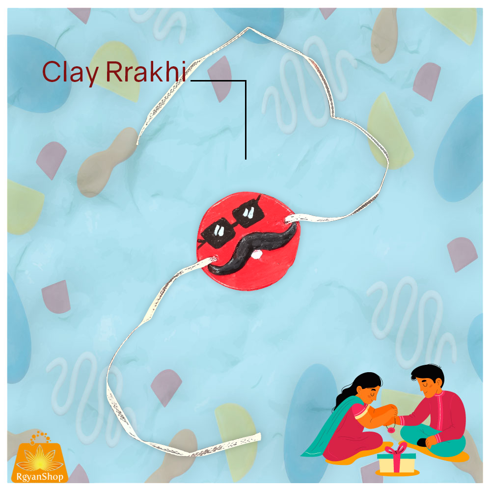 Handmade Customized Clay (Choudhary) Rakhi