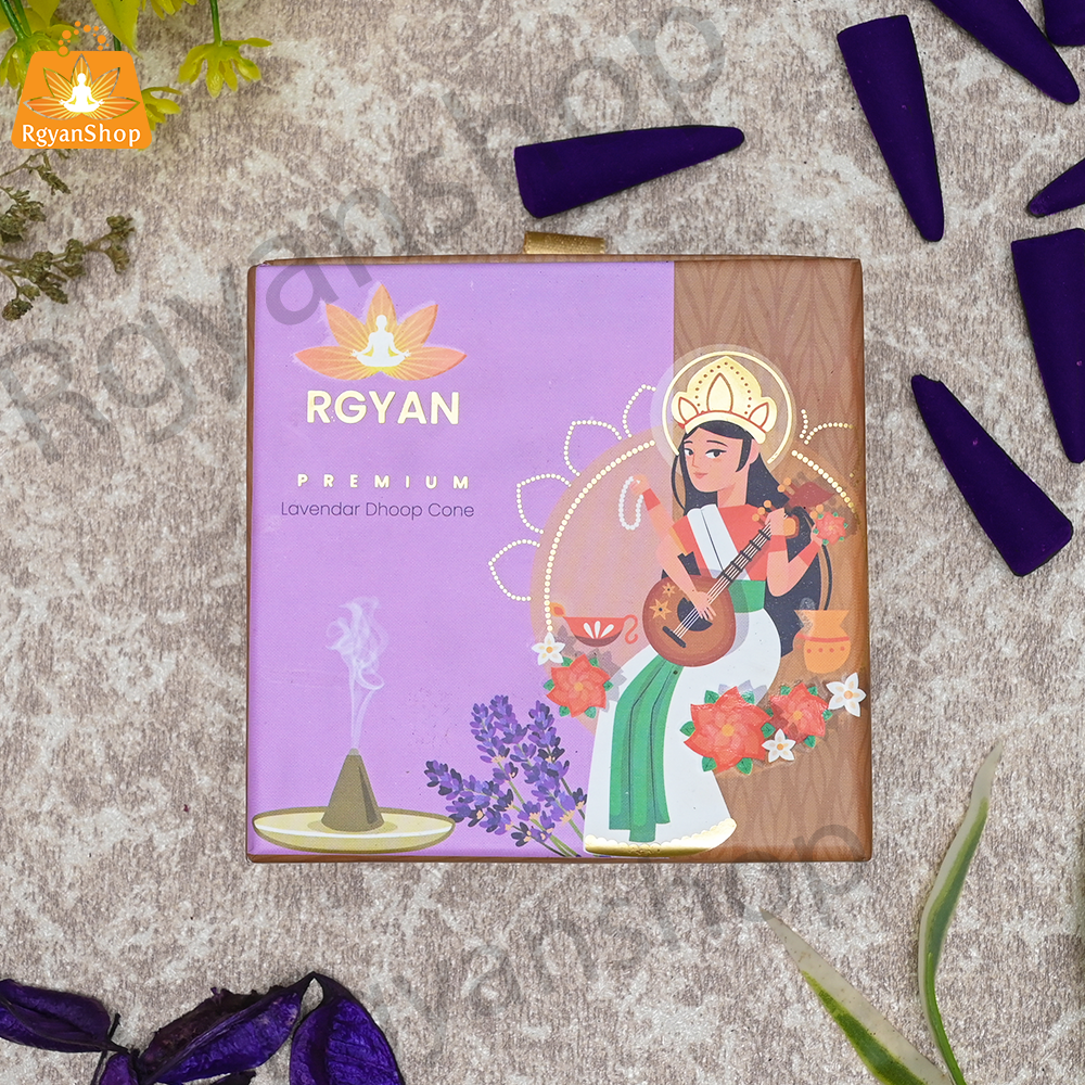 Rgyan Natural Incense Cones - Lavendar Dhoop Cones