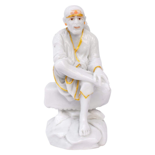 Lord Shri Sai Baba Idol God Sai Nath Statue Shirdi Sai Handicraft Decorative Spiritual Puja Vastu Showpiece Figurine Religious Murti