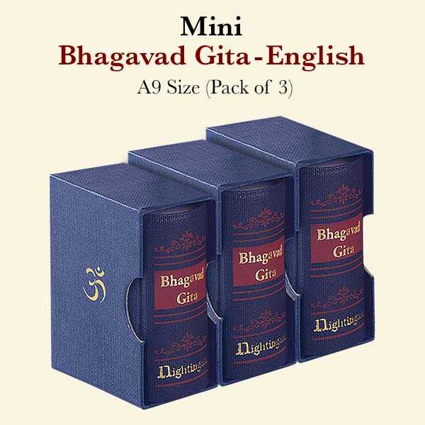 Mini Bhagavad Gita Book in English–  A9 Size (Pack of 3)