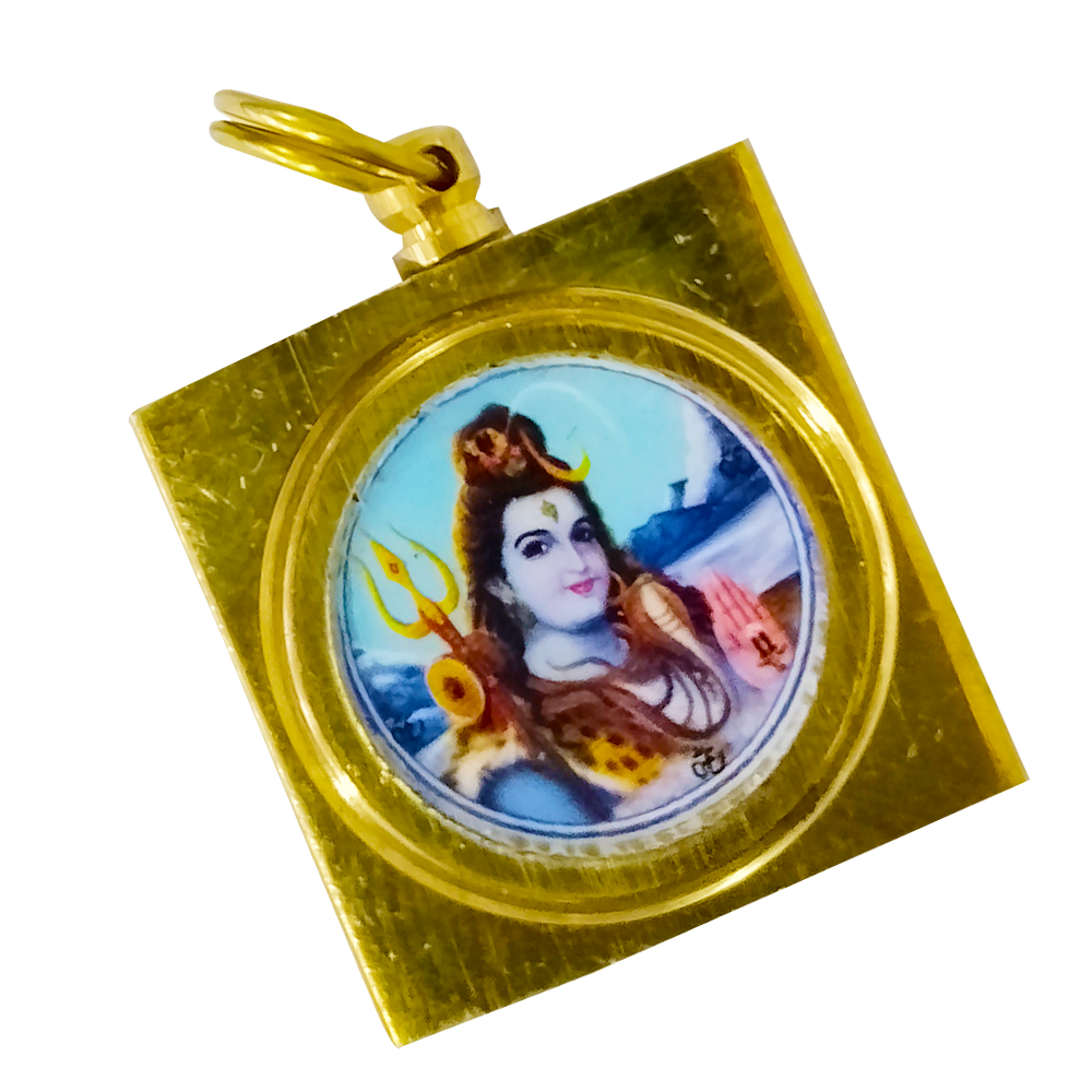 Shri Shiv Yantra Pendant in Brass for Men & Women