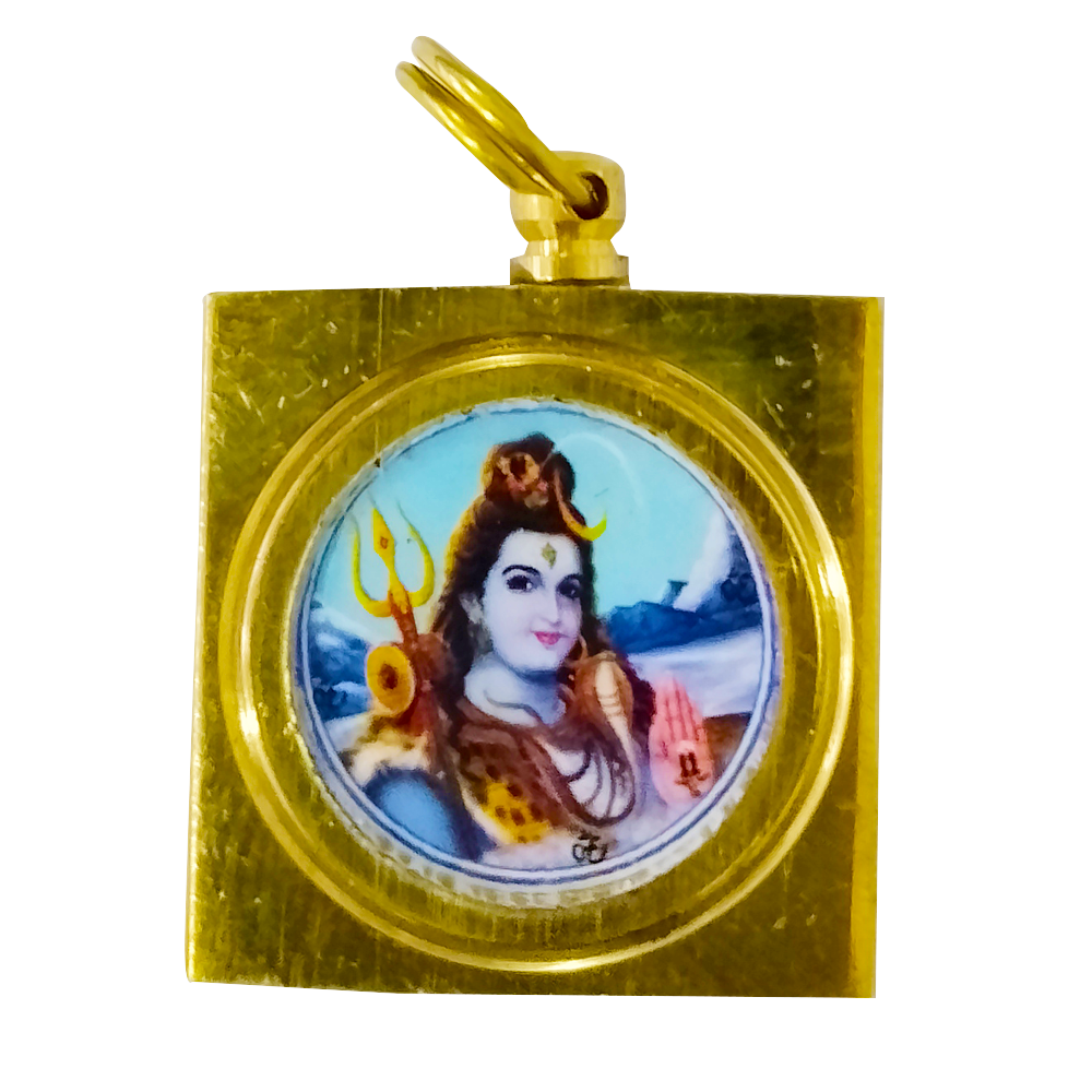 Shri Shiv Yantra Pendant in Brass for Men & Women