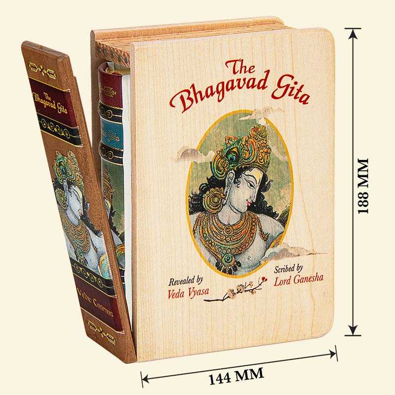 Bhagavad Gita Book - A6 Size Wooden Boxed Edition