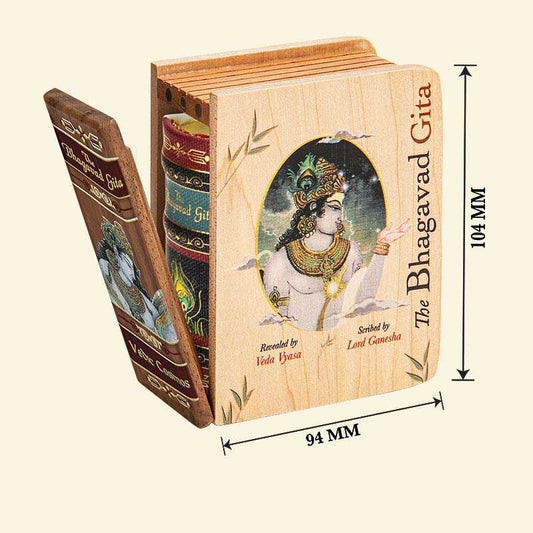 Bhagavad Gita Book - A8 Size Wooden Boxed Edition