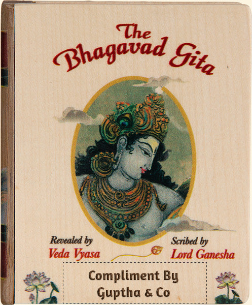 Bhagavad Gita Book - A7 Size Wooden Boxed Edition