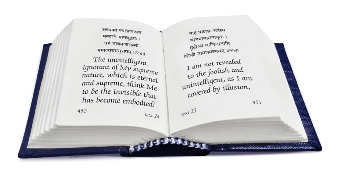 Mini Bhagavad Gita Book A9 Size English Edition